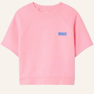 American Vintage AMV Kids sweat t-shirt Izubird - Cotton Candy Vintage