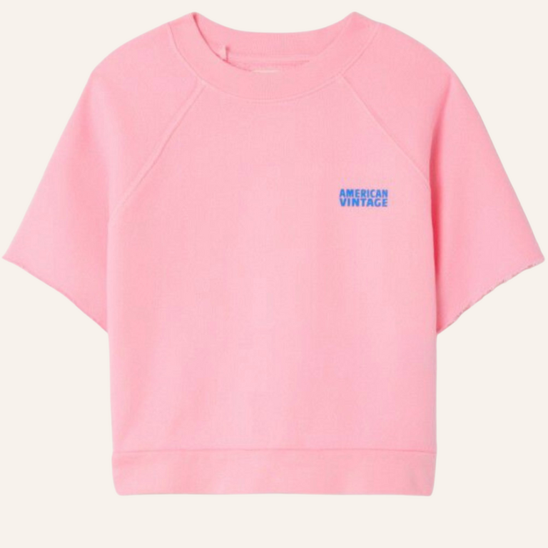 American Vintage AMV Kids sweat t-shirt Izubird - Cotton Candy Vintage