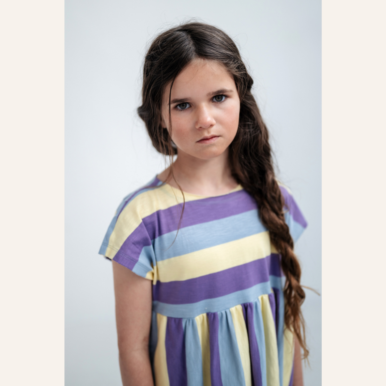 Repose AMS Repose AMS Easy dress - Tricolor block stripe