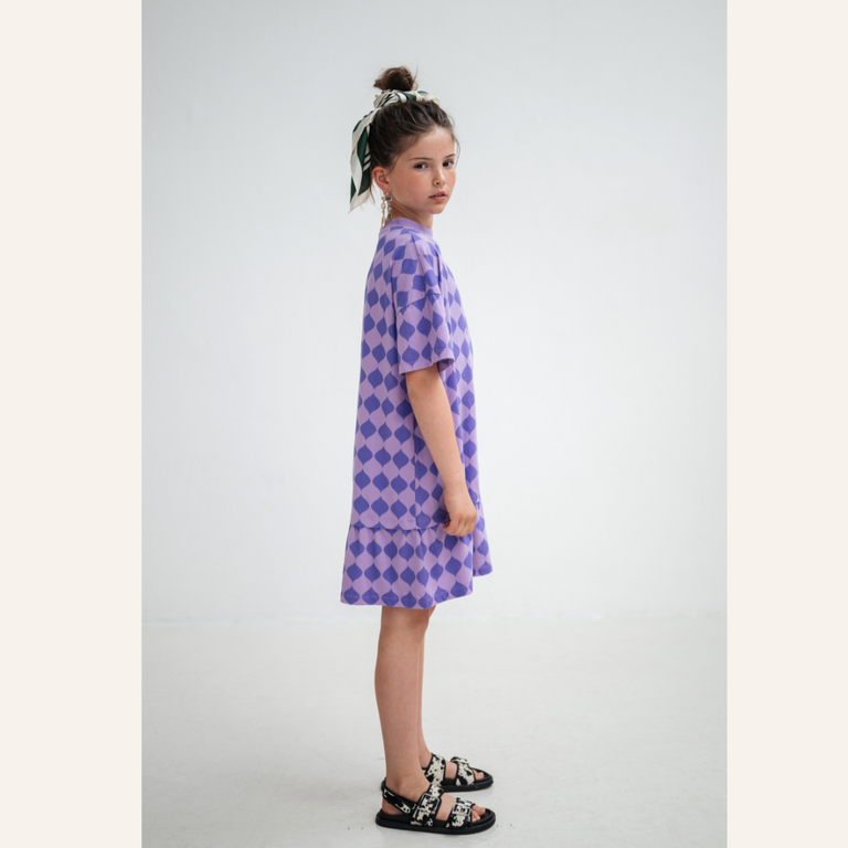 Repose AMS Repose AMS Bottom hem ruffle dress - Soft harlequin