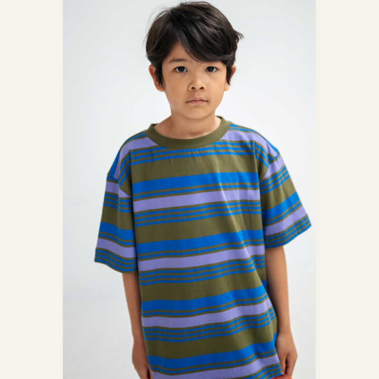 Repose AMS Repose AMS Tee shirt - Khaki bloom stripe