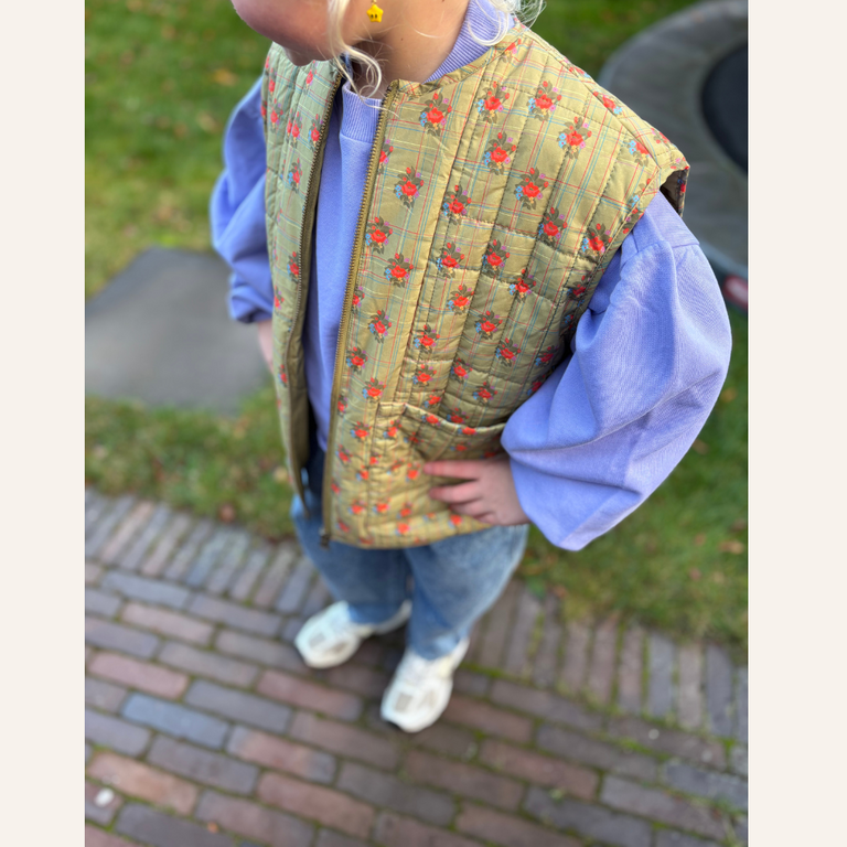 Repose AMS Repose AMS Padded waistcoat - Grid flower