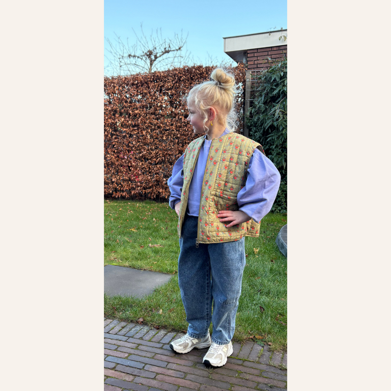 Repose AMS Repose AMS Padded waistcoat - Grid flower