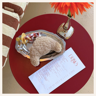 Atelier Pomme Atelier Pomme Pacifier Cloth | Bonjour little croissant Bonjour Brique