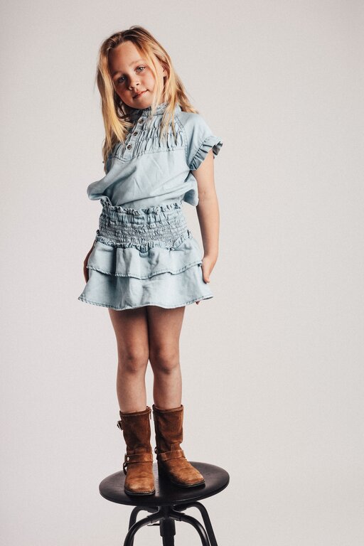 Baje Studio Baje Studio Skirt Yille - Blue Denim Light