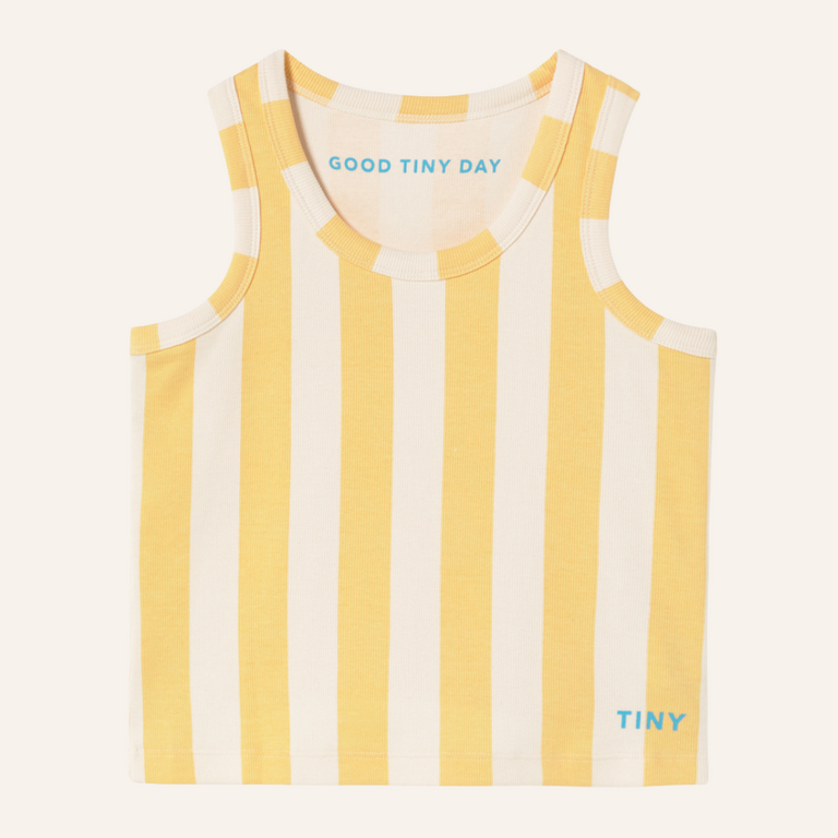 Tiny Cottons Tiny Cottons Yellow stripes tank top