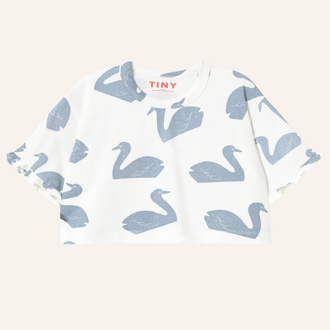 Tiny Cottons Tiny Cottons Big swans knitted crop tee