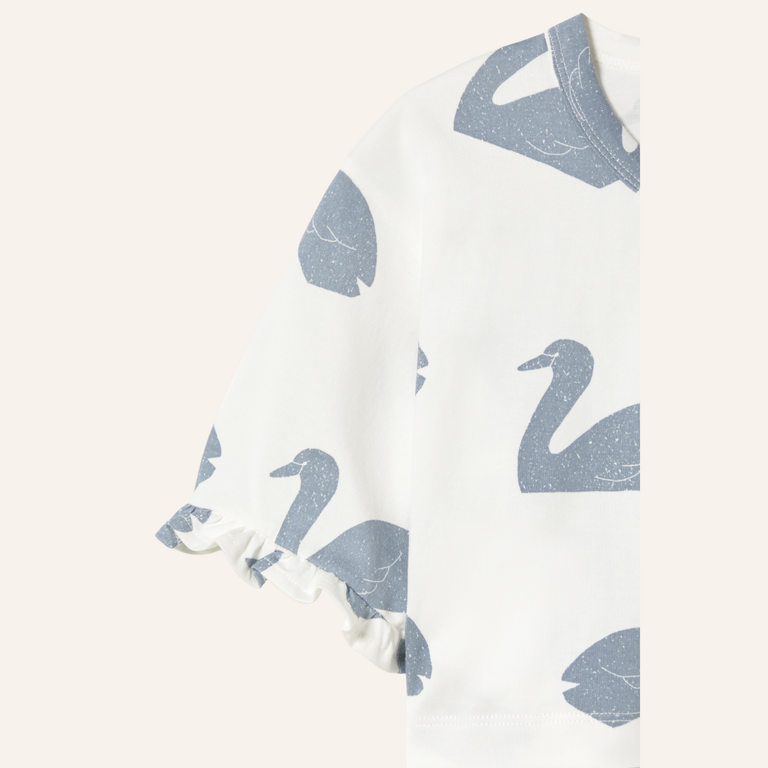 Tiny Cottons Tiny Cottons Big swans knitted crop tee