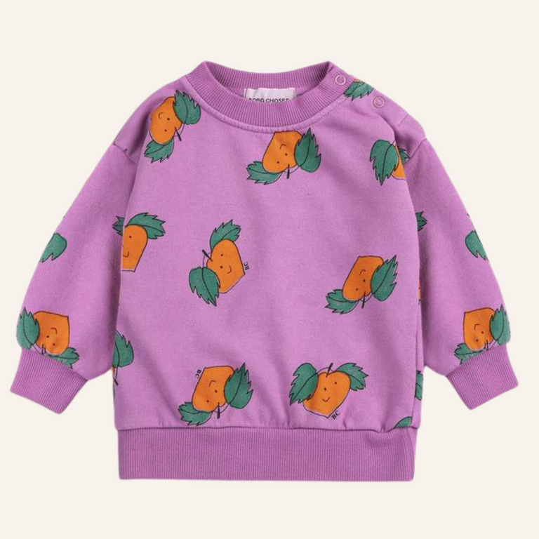 Bobo Choses Bobo Choses Tangerine all over | Baby sweatshirt
