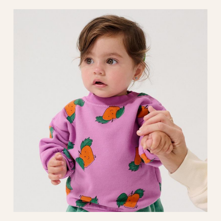 Bobo Choses Bobo Choses Tangerine all over | Baby sweatshirt