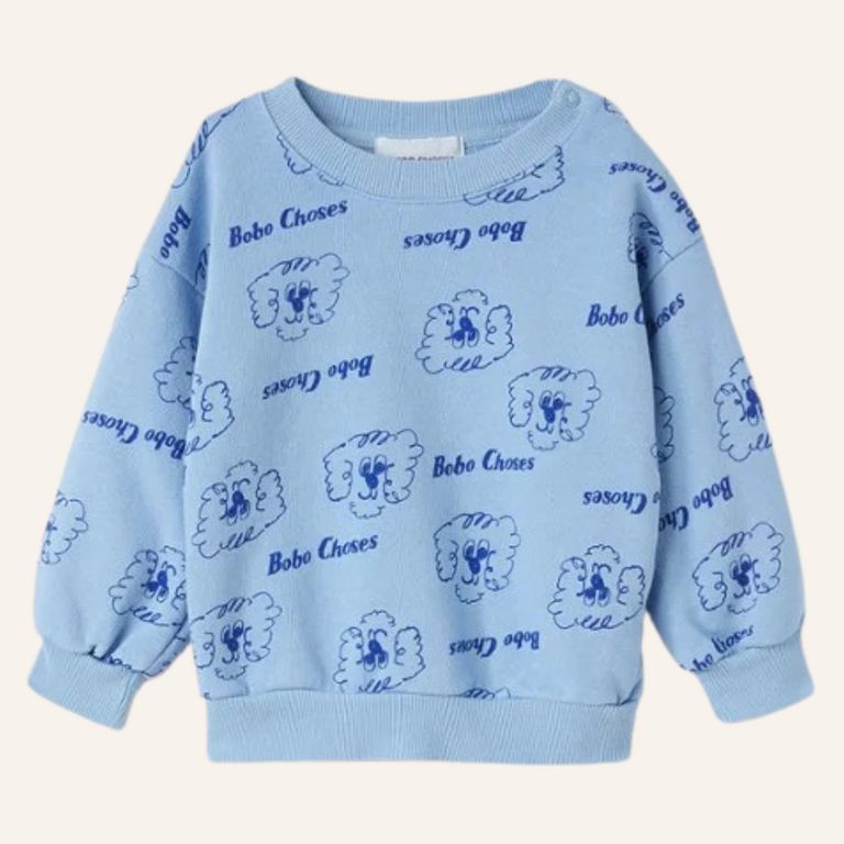 Bobo Choses Bobo Choses Pickles the dog all over sweatshirt