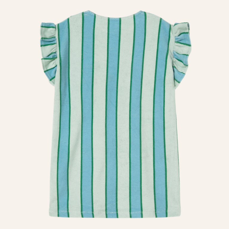 Tiny Cottons Tiny Cottons Retro stripes blue towel dress