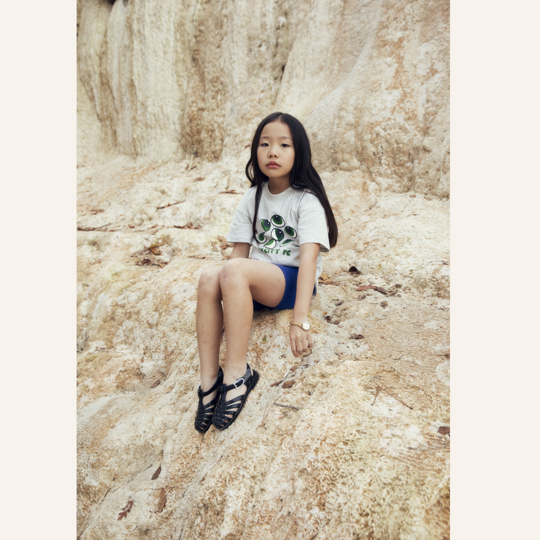 Mini Rodini Mini Rodini Eyes sp tee - Grey