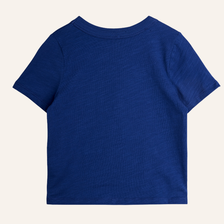 Mini Rodini Mini Rodini Planet emb ss tee - Blue