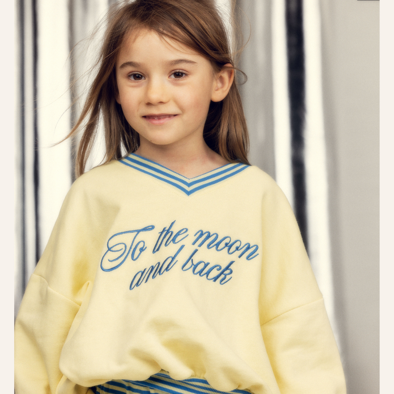 Mini Rodini Mini Rodini To the moon sweatshirt - Yellow