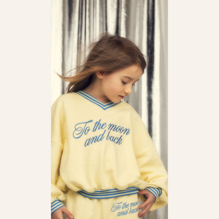 Mini Rodini Mini Rodini To the moon sweatshirt - Yellow