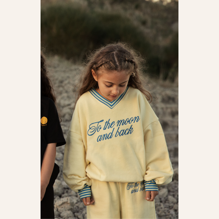 Mini Rodini Mini Rodini To the moon sweatshirt - Yellow