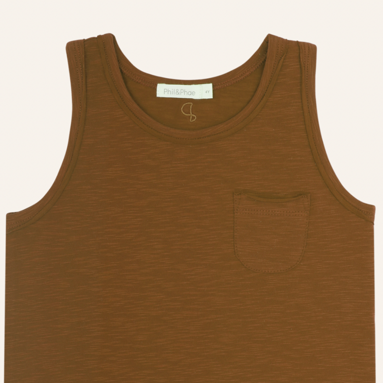 Phil&Phae Phil&Phae Pocket tank top - Vintage gold