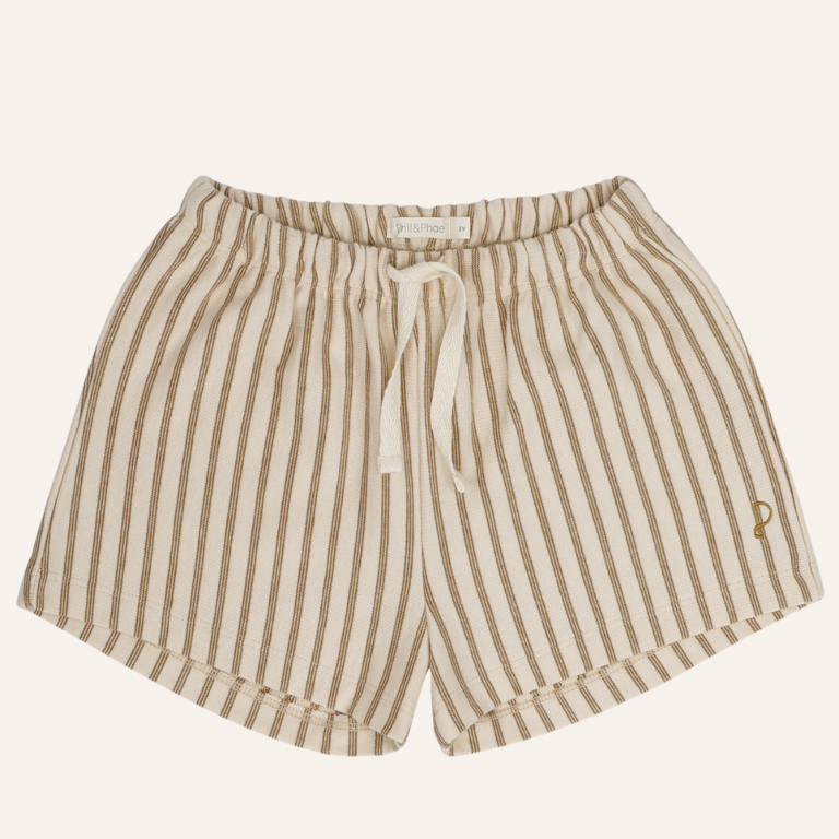Phil&Phae Phil&Phae Beach shorts stripes - Vintage gold