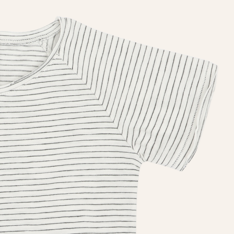 Phil&Phae Phil&Phae Raw-edged tee stripes - Coconut stripes