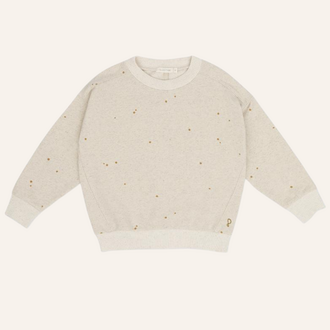 Phil&Phae Phil&Phae Oversized sweater confetti with linen - Natural