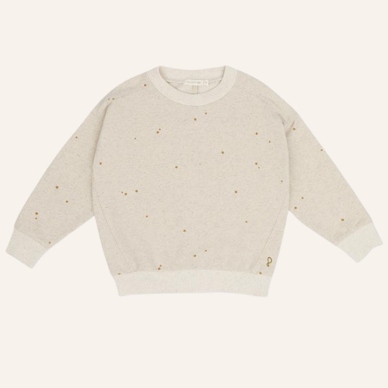 Phil&Phae Phil&Phae Oversized sweater confetti with linen - Natural