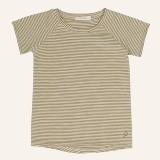 Phil&Phae Phil&Phae Raglan tee stripes - Soft moss
