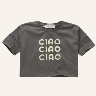 Sproet & Sprout Sproet&Sprout Cropped top ciao - Washed black