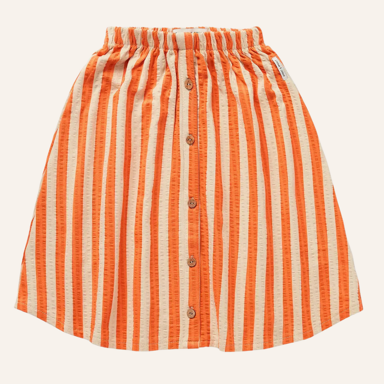 Sproet & Sprout Sproet&Sprout Midi skirt stripes - Sesame