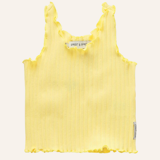 Sproet & Sprout Sproet&Sprout Rib singlet top - Pastel yellow