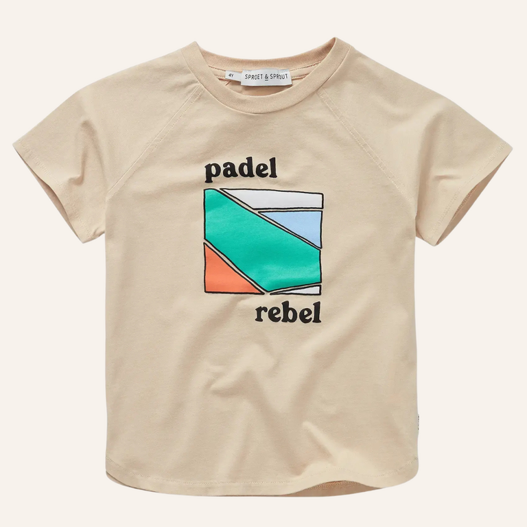 Sproet & Sprout Sproet&Sprout Raglan T-shirt padel rebel - Sesame