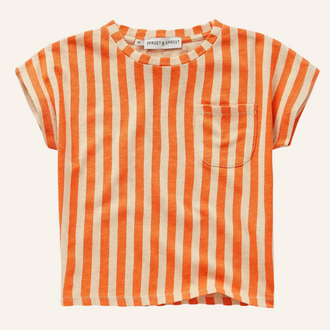 Sproet & Sprout Sproet&Sprout Linen T-shirt stripes - Sesame