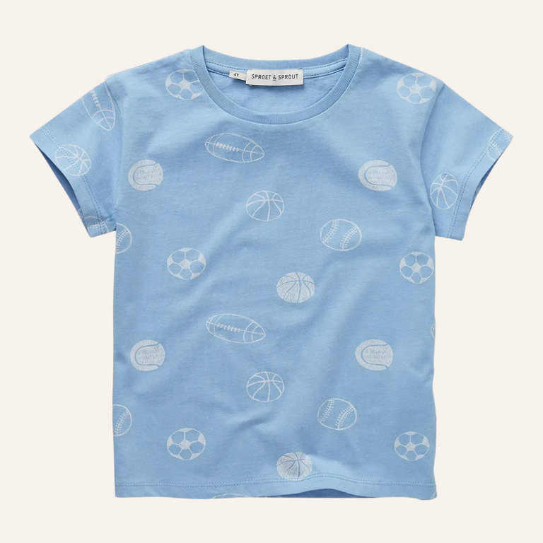 Sproet & Sprout Sproet&Sprout T-shirt balls print - Forever blue