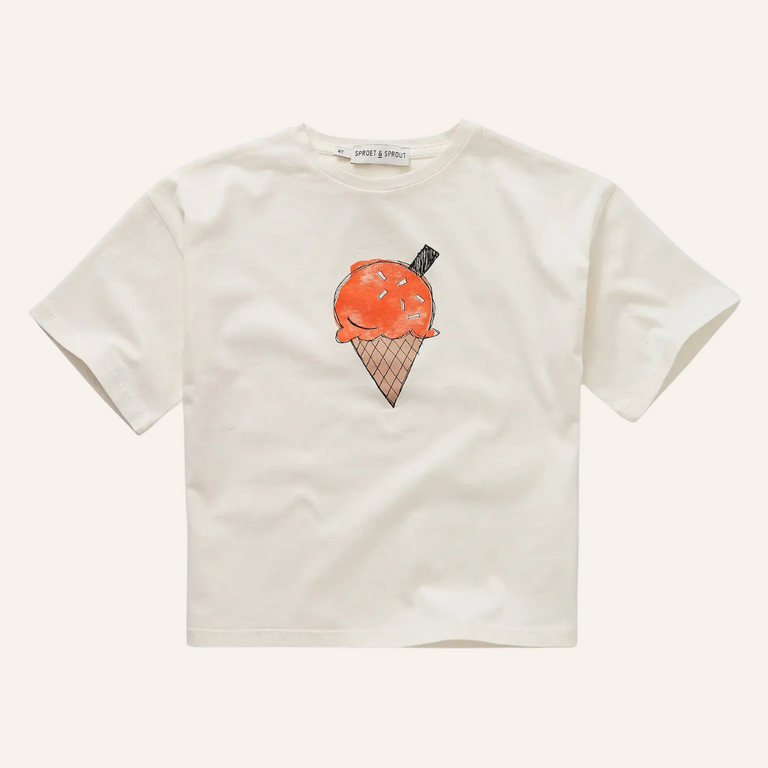 Sproet & Sprout Sproet&Sprout T-shirt ice cream - Off white
