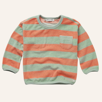 Sproet & Sprout Sproet&Sprout Terry sweatshirt stripes - Silt green