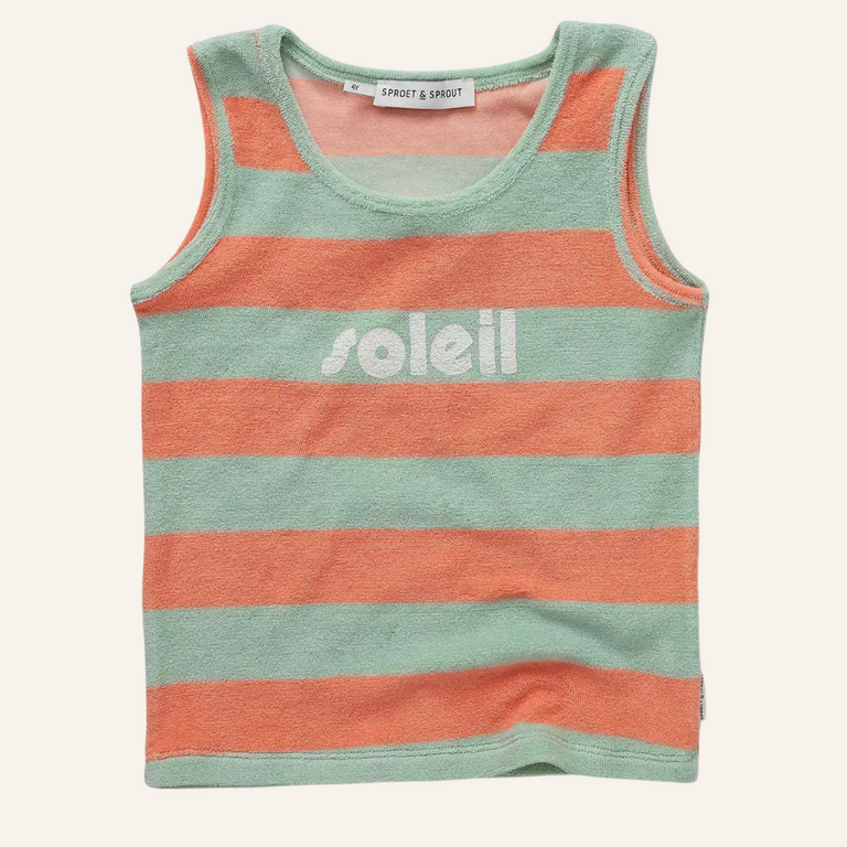 Sproet & Sprout Sproet&Sprout Tanktop boys stripes - Silt green