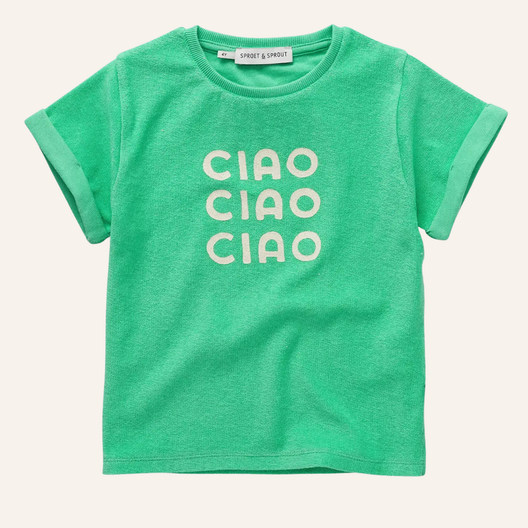 Sproet & Sprout Sproet&Sprout Terry shirt ciao - Jade green