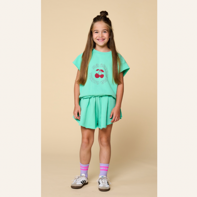 Petit Blush Petit Blush T-shirt Ma Cherie - Ocean
