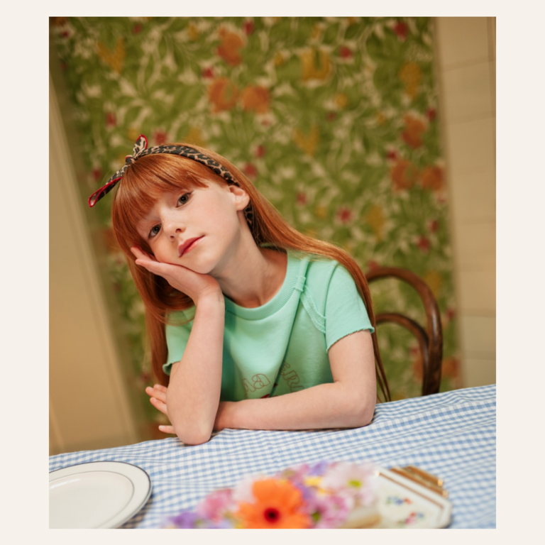 Petit Blush Petit Blush T-shirt Ma Cherie - Ocean