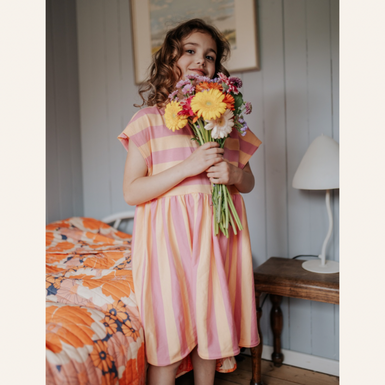 Petit Blush Petit Blush Stripe dress - Rose/peach