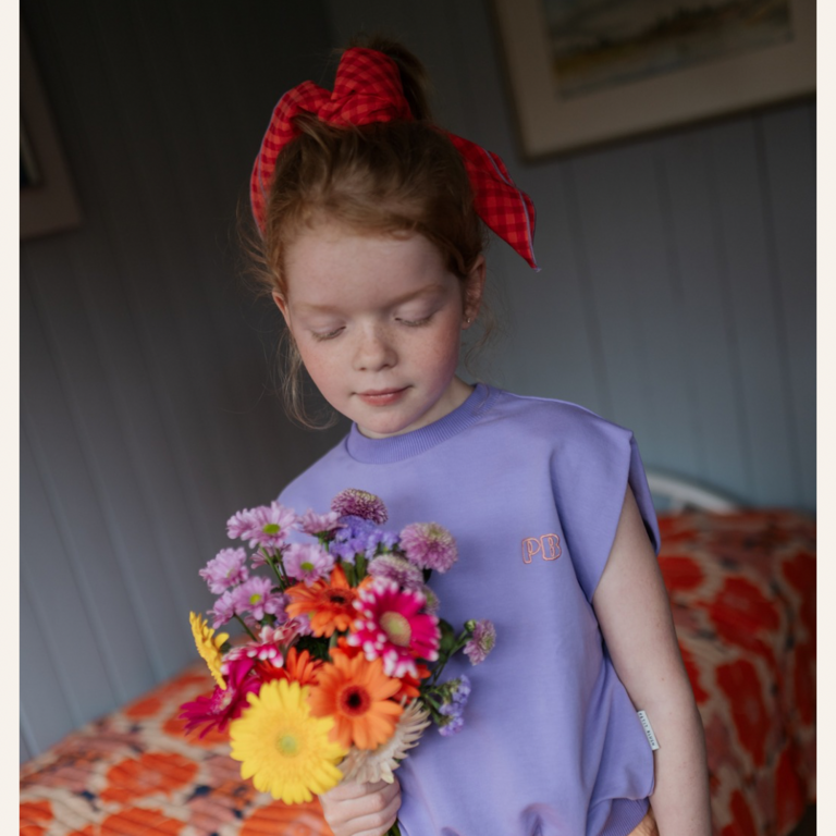 Petit Blush Petit Blush Shoulder top - Chalk violet