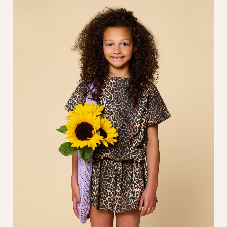 Petit Blush Petit Blush Ruffle short - Leopard