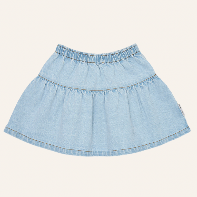 Petit Blush Petit Blush Jeans ruffle skirt - Pale Light Blue