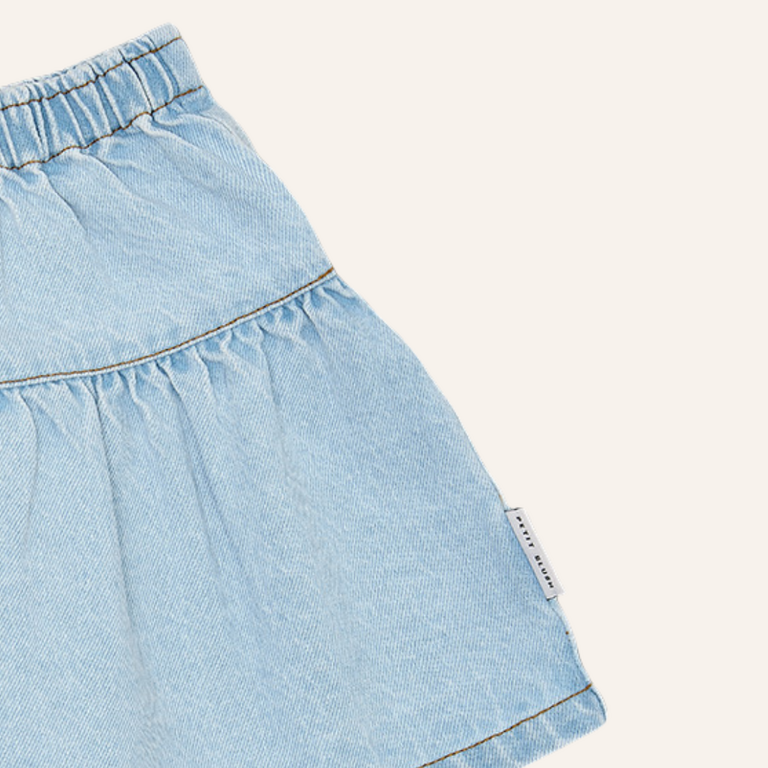 Petit Blush Petit Blush Jeans ruffle skirt - Pale Light Blue