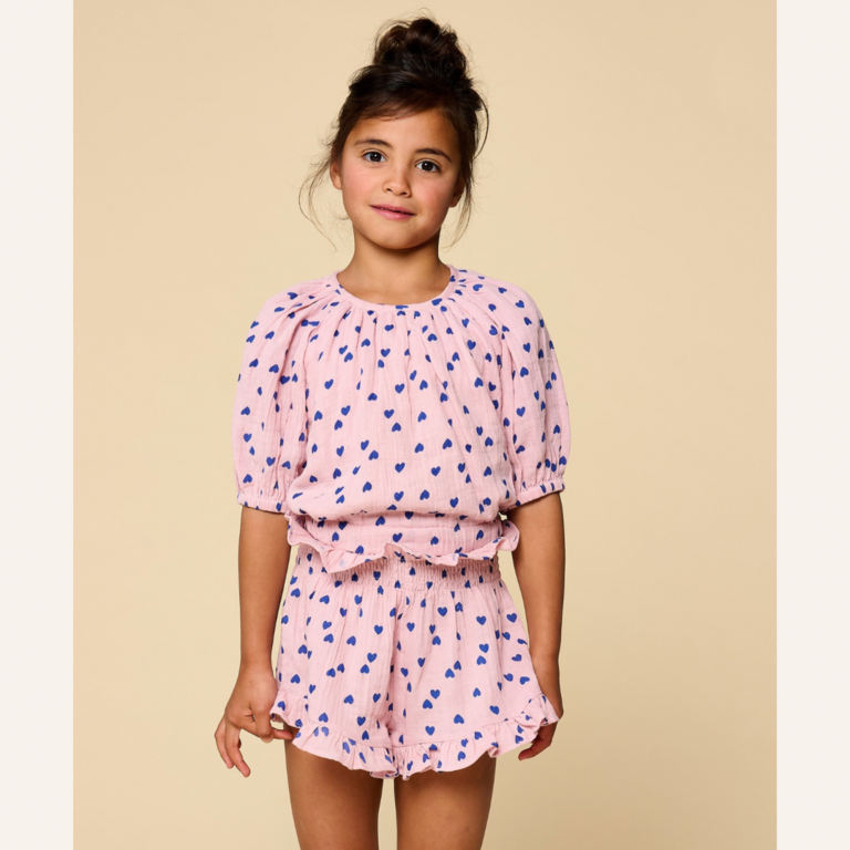 Petit Blush Petit Blush Adele blouse - Candy hearts