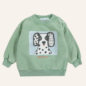 Bobo Choses Bobo Choses Van dog baby sweatshirt - Green