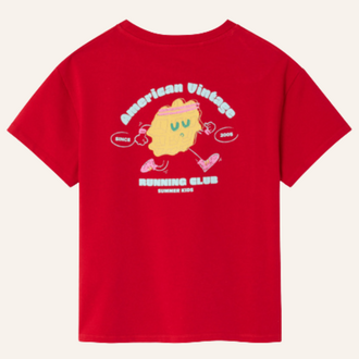 American Vintage American Vintage T-shirt Fizvalley - Rubis vintage