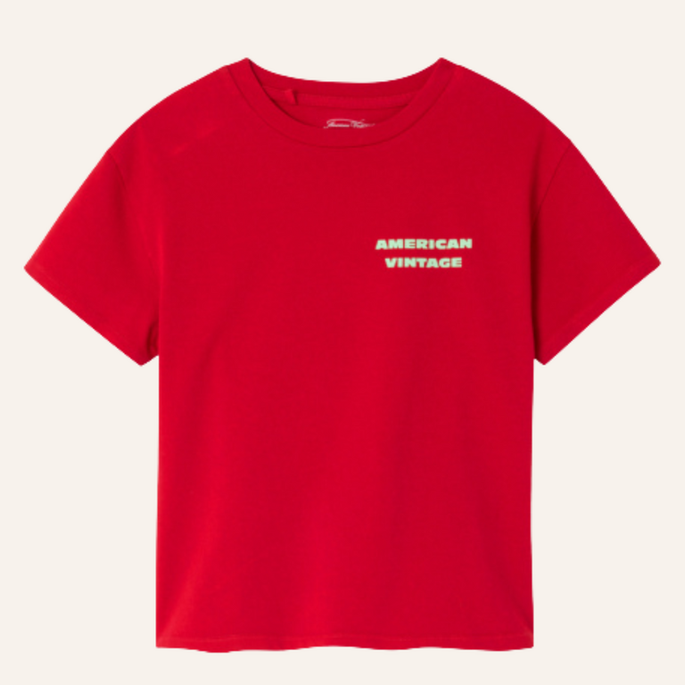 American Vintage American Vintage T-shirt Fizvalley - Rubis vintage