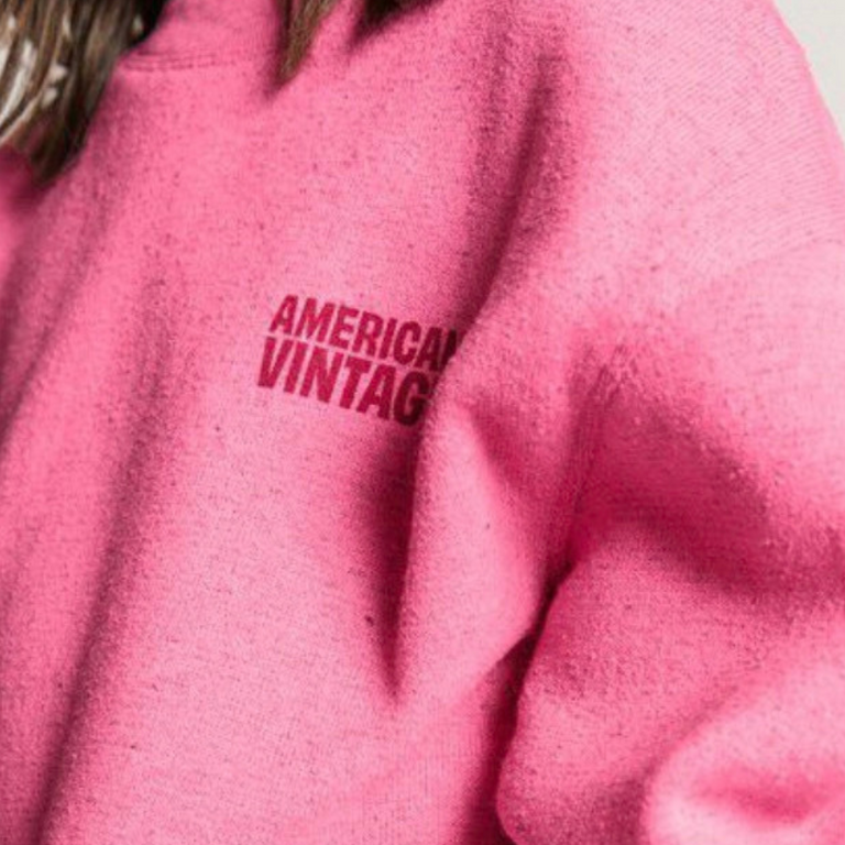 American Vintage AMV Kid sweatshirt Evona -  Overdyed Raspberry