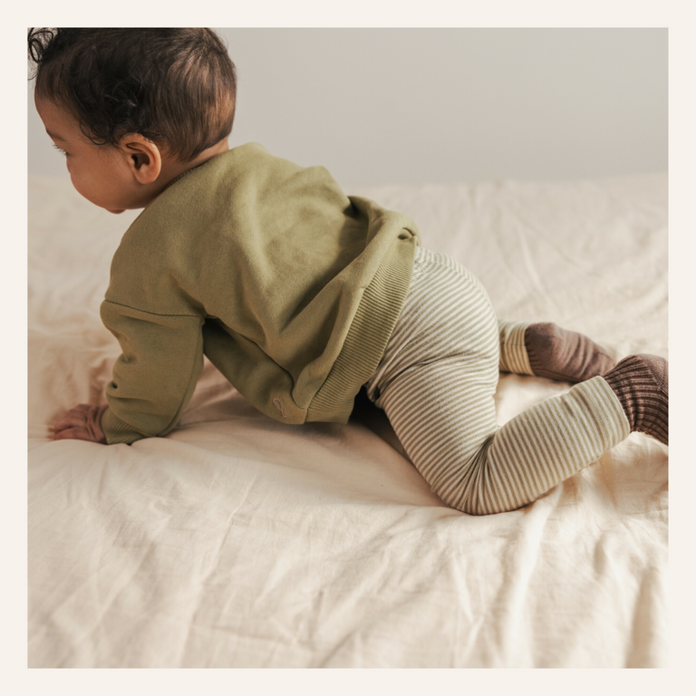 Phil&Phae Phil&Phae Legging stripes - Soft moss